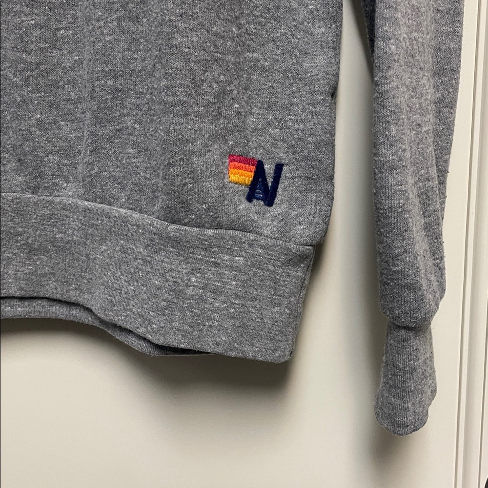 Aviator Nation Gray and Blue Crewneck Sweater - Picture 2 of 6